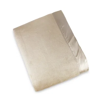 Melange Home Plaza Silk Blanket, Full/queen In Taupe