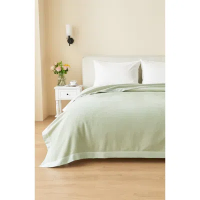Melange Home Plaza Silk Blanket In Green