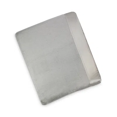 Melange Home Plaza Silk Blanket, Twin In Gray