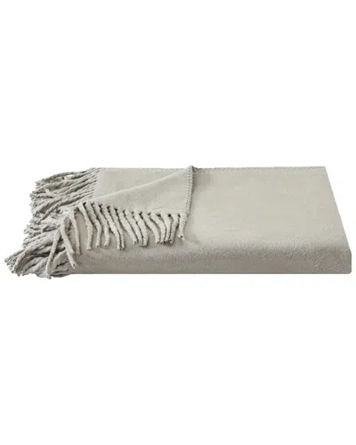 Melange Home Plaza Silk-blend Throw In Gray