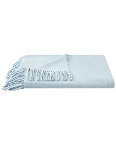 Melange Home Plaza Silk Throw In Blue