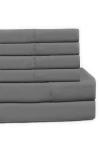 Melange Home Pleat Detail 400 Thread Count Sheet Set With Bonus Pillowcases In Gray