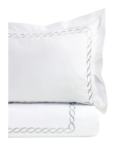 Melange Home Rope Embroidered Duvet Set In White