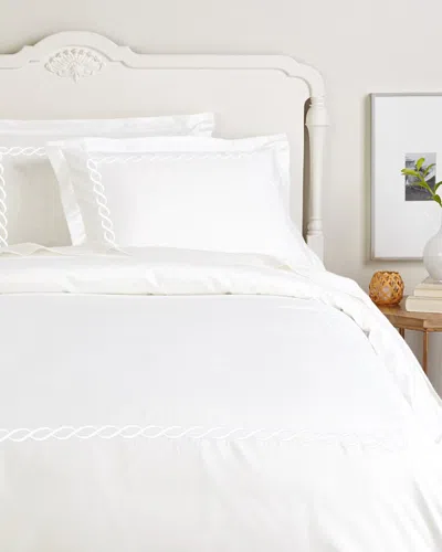 Melange Home Rope Embroidery 600 Thread Count Duvet Set In White