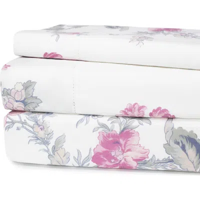 Melange Home Rose 200 Thread Count Percale Cotton Sheet Set In Pink