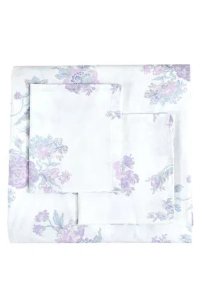 Melange Home Rose Percale Cotton Duvet Cover & Sham Set In Violet