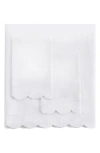 Melange Home Scallop Frame 300 Thread Count Sheet Set In White