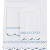 Melange Home Scallop Rope 600 Thread Count Sheet Set In Blue