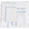 Melange Home Scallop Rope Duvet & Sham Set In White/blue