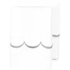 Melange Home Scalloped Edge Embroidered 600 Thread Count Pillowcases In White/grey