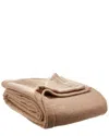 Melange Self Hem Merino Wool Blanket
