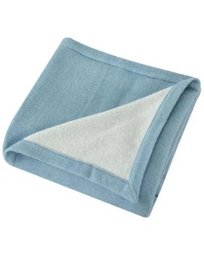 Melange Home Self Hem Merino Wool Blanket In White
