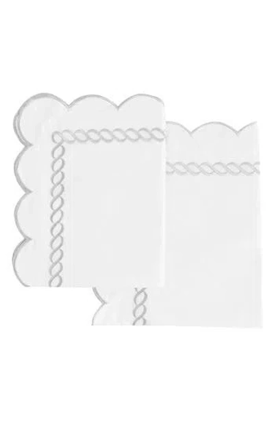 Melange Home Set Of 2 Scallop Rope Euro Shams In White