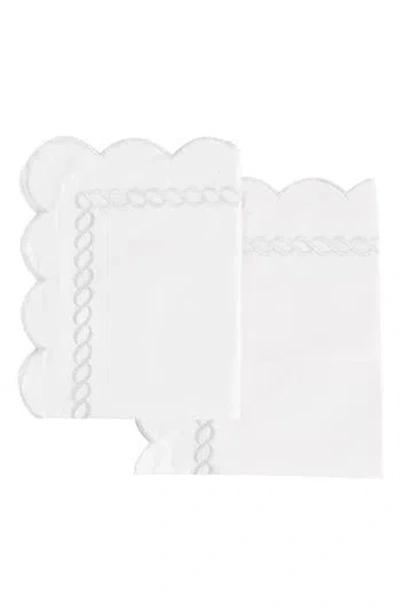 Melange Home Set Of 2 Scallop Rope Euro Shams In White