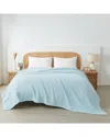 Melange Mélange Home Solid Diamond Egyptian Cotton Blanket In Blue
