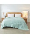 Melange Mélange Home Solid Diamond Egyptian Cotton Blanket In Blue