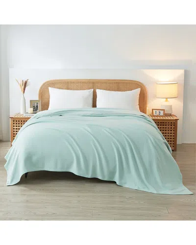 MELANGE MÉLANGE HOME SOLID DIAMOND EGYPTIAN COTTON BLANKET