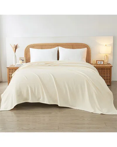MELANGE MÉLANGE HOME SOLID DIAMOND EGYPTIAN COTTON BLANKET