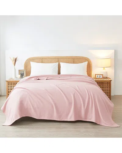 MELANGE MÉLANGE HOME SOLID DIAMOND EGYPTIAN COTTON BLANKET