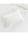 Melange Mélange Home Sophia Matelassé Embroidery Cotton Coverlet Set In White