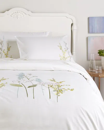 Melange Home Spring Blossom Embroidered Duvet Set In White