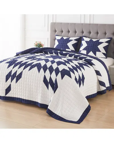 MELANGE MÉLANGE HOME STAR PATCHWORK QUILT SET