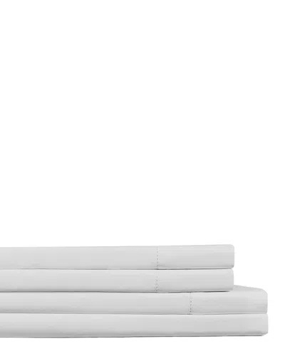 Melange Home Mélange Home T400 Hems Supima Cotton Sheet Set In White