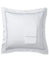 Melange Home T600 Rope Embroidered Sham Set In Blue