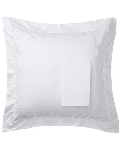 Melange Home T600 Rope Embroidered Sham Set In White