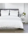 Melange Home T600 Scallop Embroidered Duvet Set In White