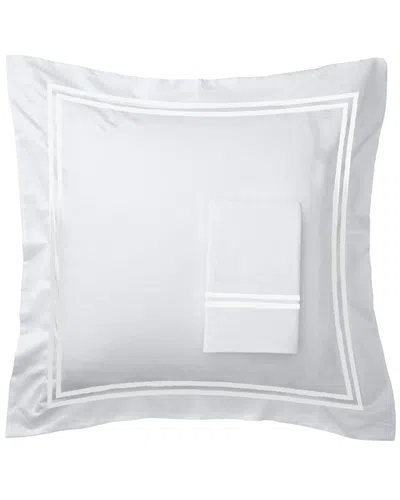 Melange Home T600 Striped Emboirdered Sham Set In White