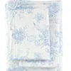 Melange Home Toile Reversible Cotton Quilt Set In Light Blue
