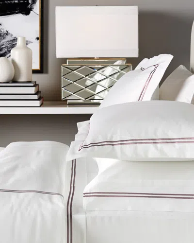 Melange Home Two Stripe 600tc Egyptian Cotton Duvet Set In Neutral