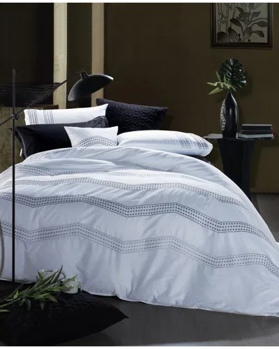 Melange Home Vail Duvet Set In White