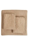 Melange Home Voile Solid Cotton Quilt & Sham Set In Taupe