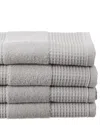 Melange Mélange Home Waffle Turkish Cotton Terry Hand Towel 4pc Set In Gray