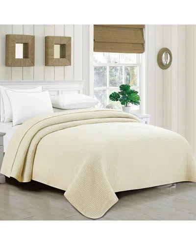 MELANGE MÉLANGE HOME WOOL WAFFLE WEAVE BLANKET