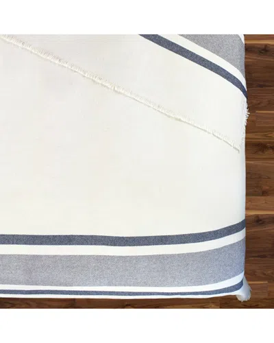 Melange Mélange Home Wool-blend Blanket In Blue