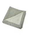 Melange Home Self Hem Merino Wool Blanket In Light Gray