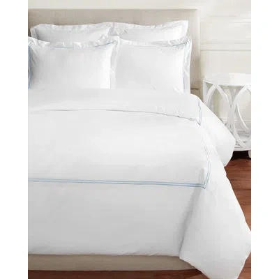 Melange Stripe 100% Cotton Duvet Cover Set In Amethyst