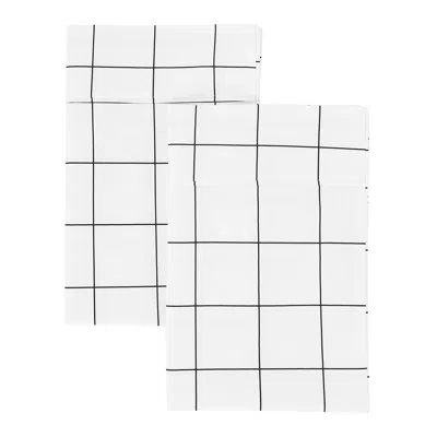 Melange T200 Grid Sheet Set In Black