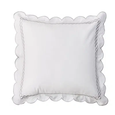 Melange T600 Scallp Rope Euro Sham Pr In Gray