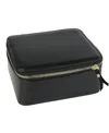 Mele & Co Bento Box Travel Jewelry Case Nesting Mini-cases In Leather In Black