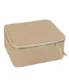 Mele & Co Bento Box Travel Jewelry Case Nesting Mini-cases In Leather In Buff