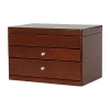 Mele & Co Brisbane Walnut-finish Jewelry Box In Transparent