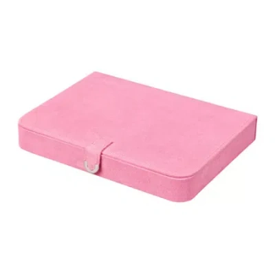 Mele & Co Cameron Plush Pink Travel Case In Transparent