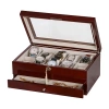 Mele & Co Christo Glass Top Walnut-finish Watch Box In Multi