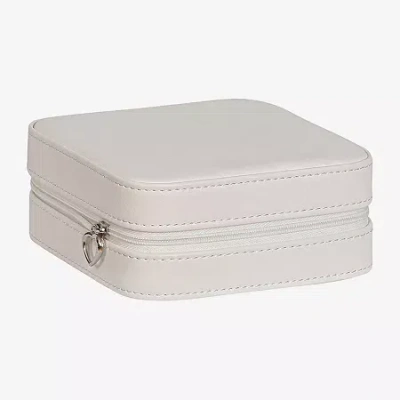 Mele & Co Dana Mirrored Jewelry Travel Case In White