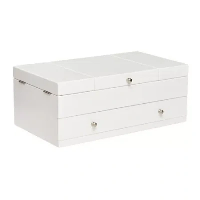 Mele & Co Everly Triple Lid Jewelry Box In White