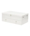 Mele & Co . Everly Wooden Triple Lid Jewelry Box In White